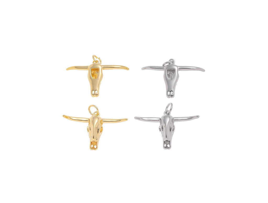 Longhorn Bull Skull Charm