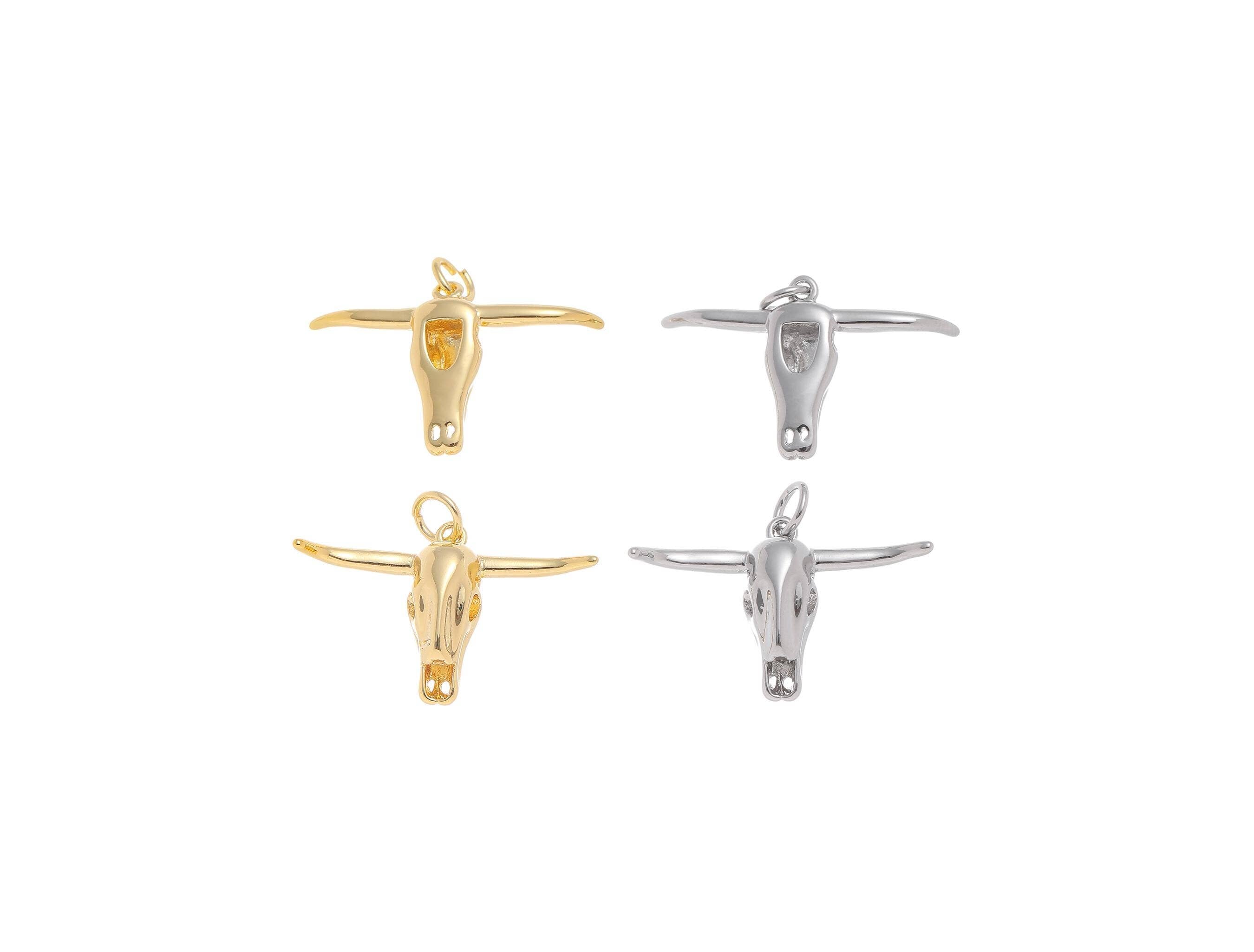 Longhorn Bull Skull Charm
