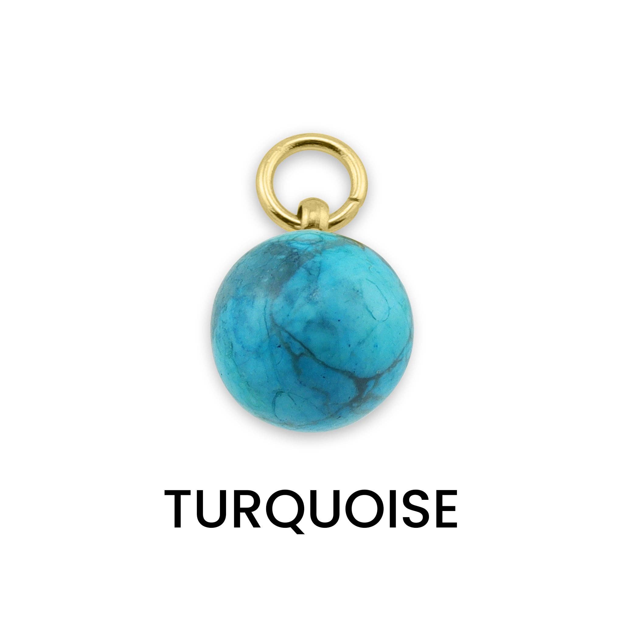 18K Gold PVD Semi-Precious Natural Stone Charms