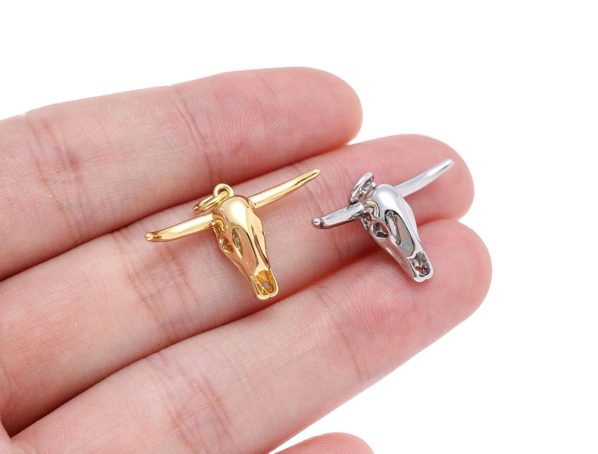 Longhorn Bull Skull Charm