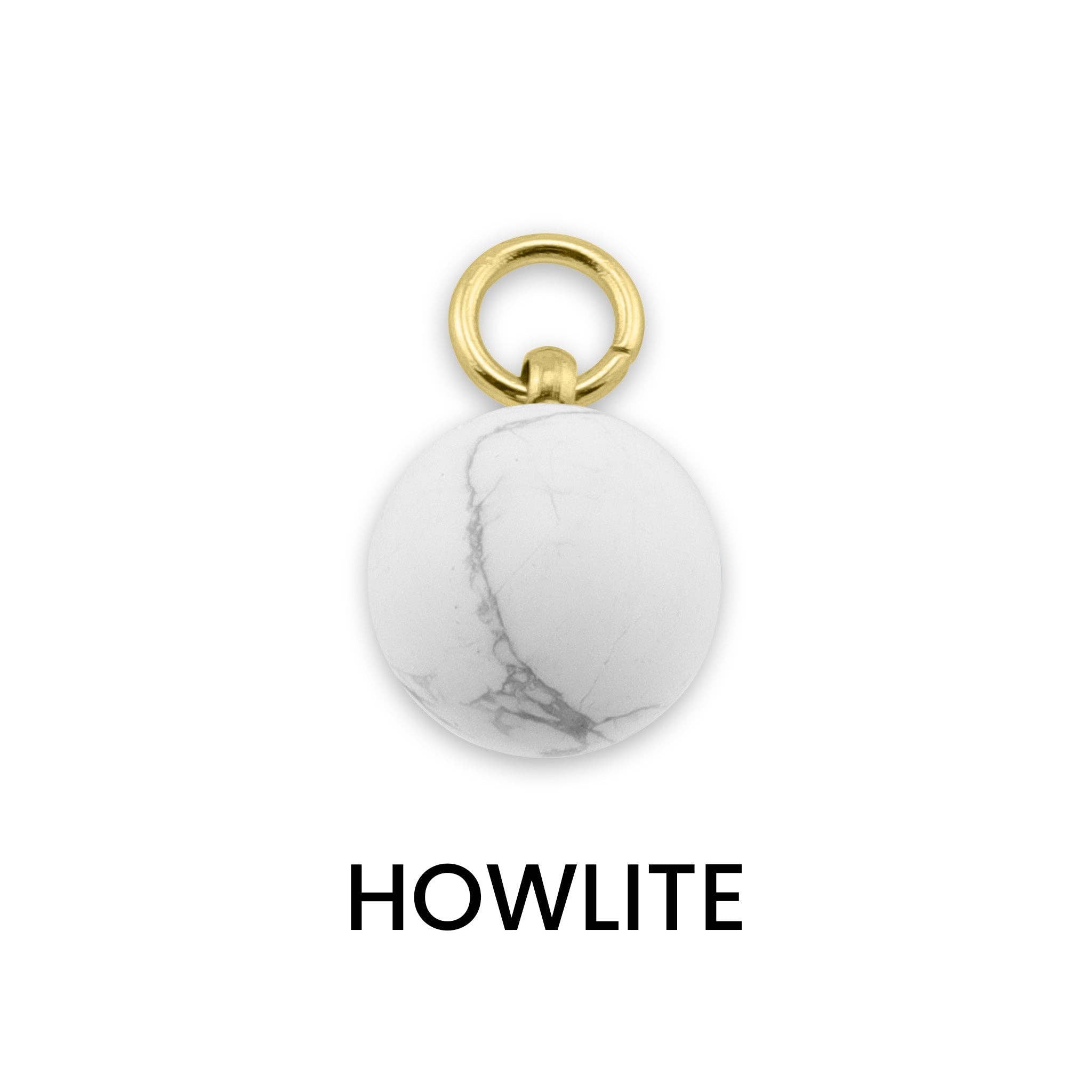 18K Gold PVD Semi-Precious Natural Stone Charms