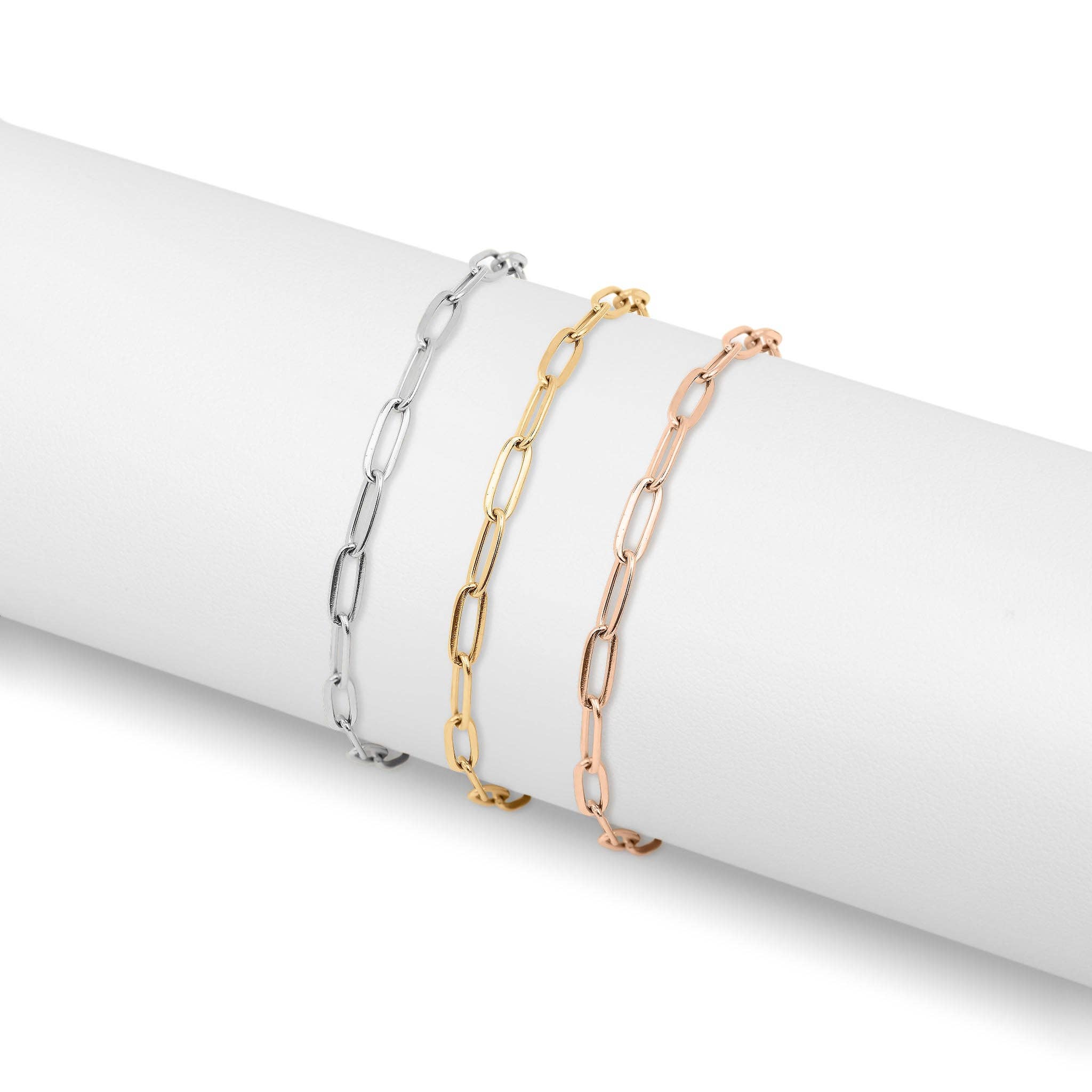 18K Gold PVD Paperclip Chain Anklet