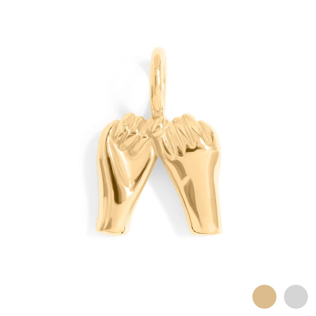 Pinky Promise Charm 18K Gold Stainless Steel