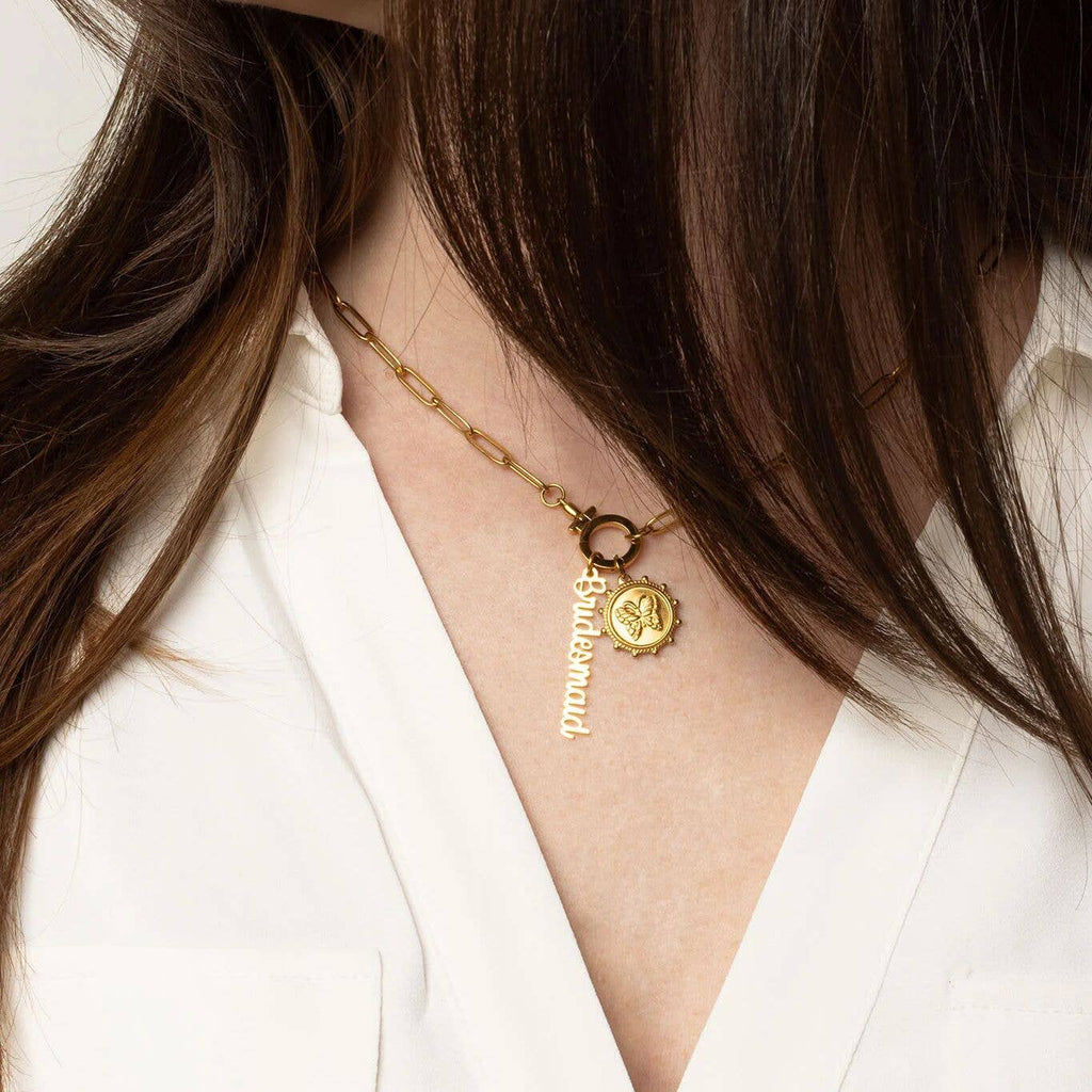 18K Gold PVD Stainless Steel Bride Charm Set
