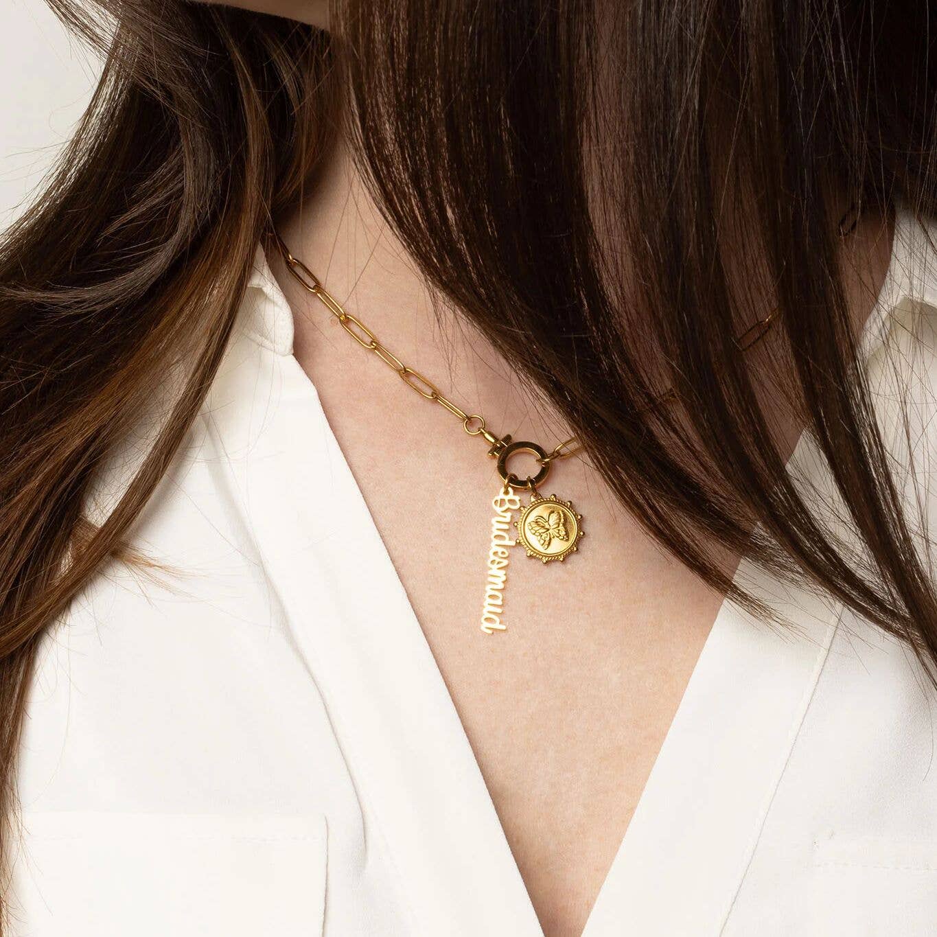 18K Gold PVD Stainless Steel Bride Charm Set