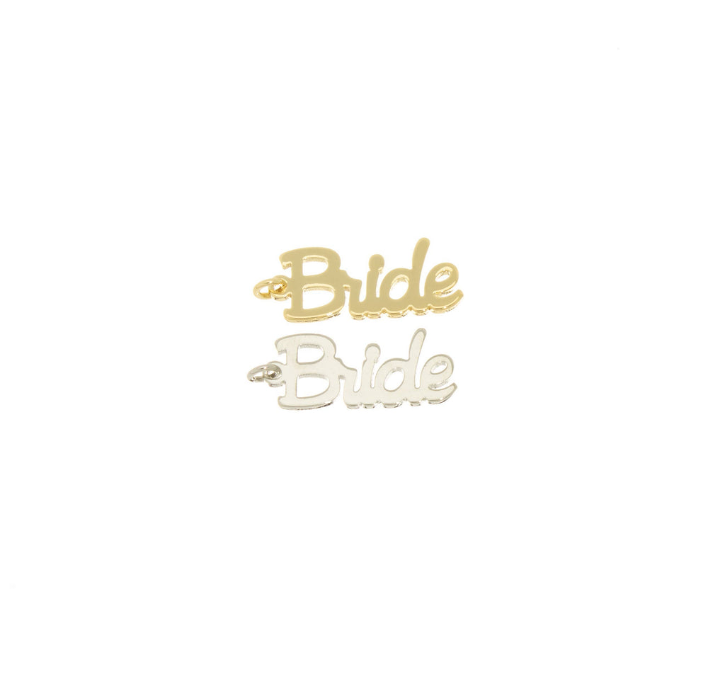Dainty Monogram "Bride" Charm | Gold & Silver