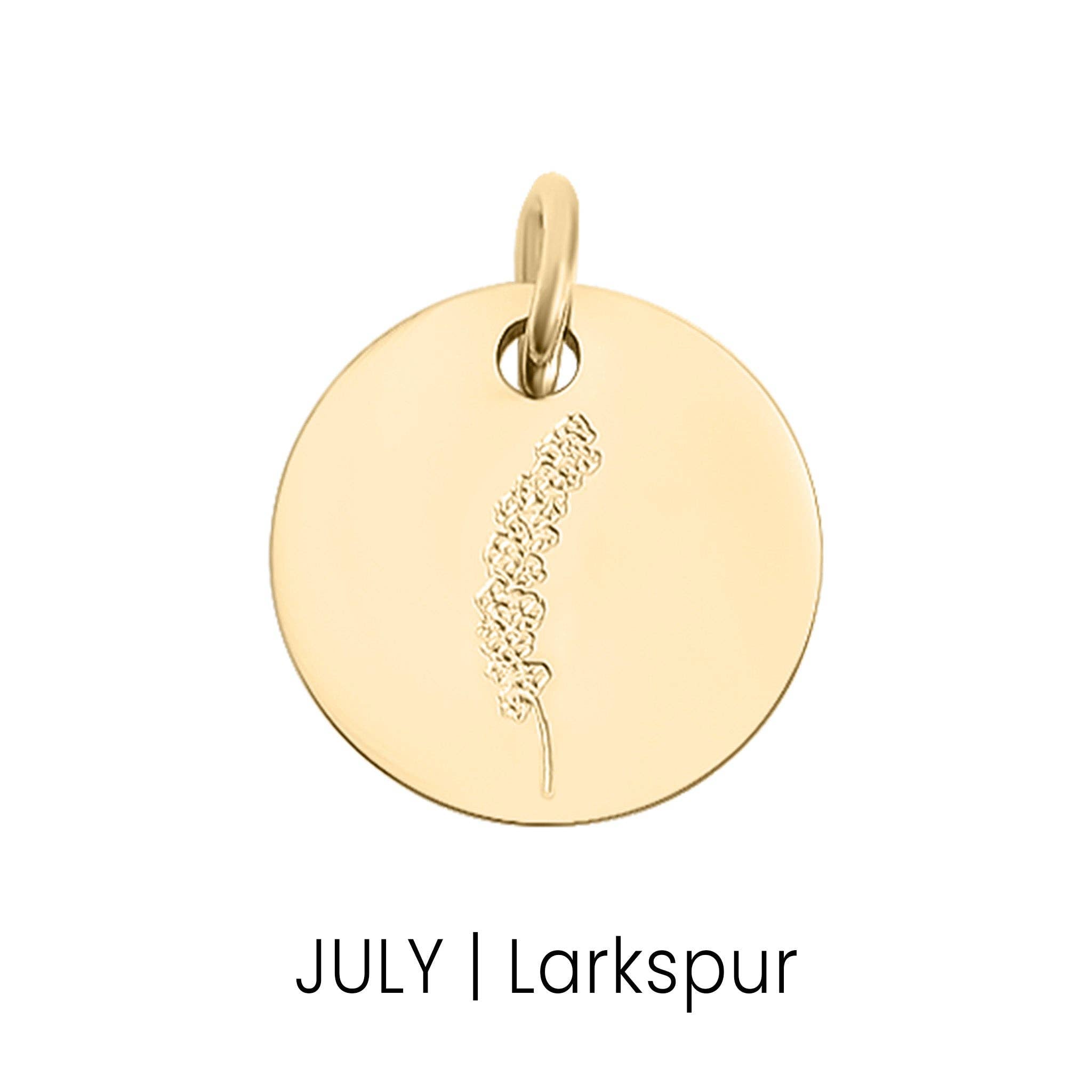 18K Gold PVD Stainless Steel Birth Flower Charm