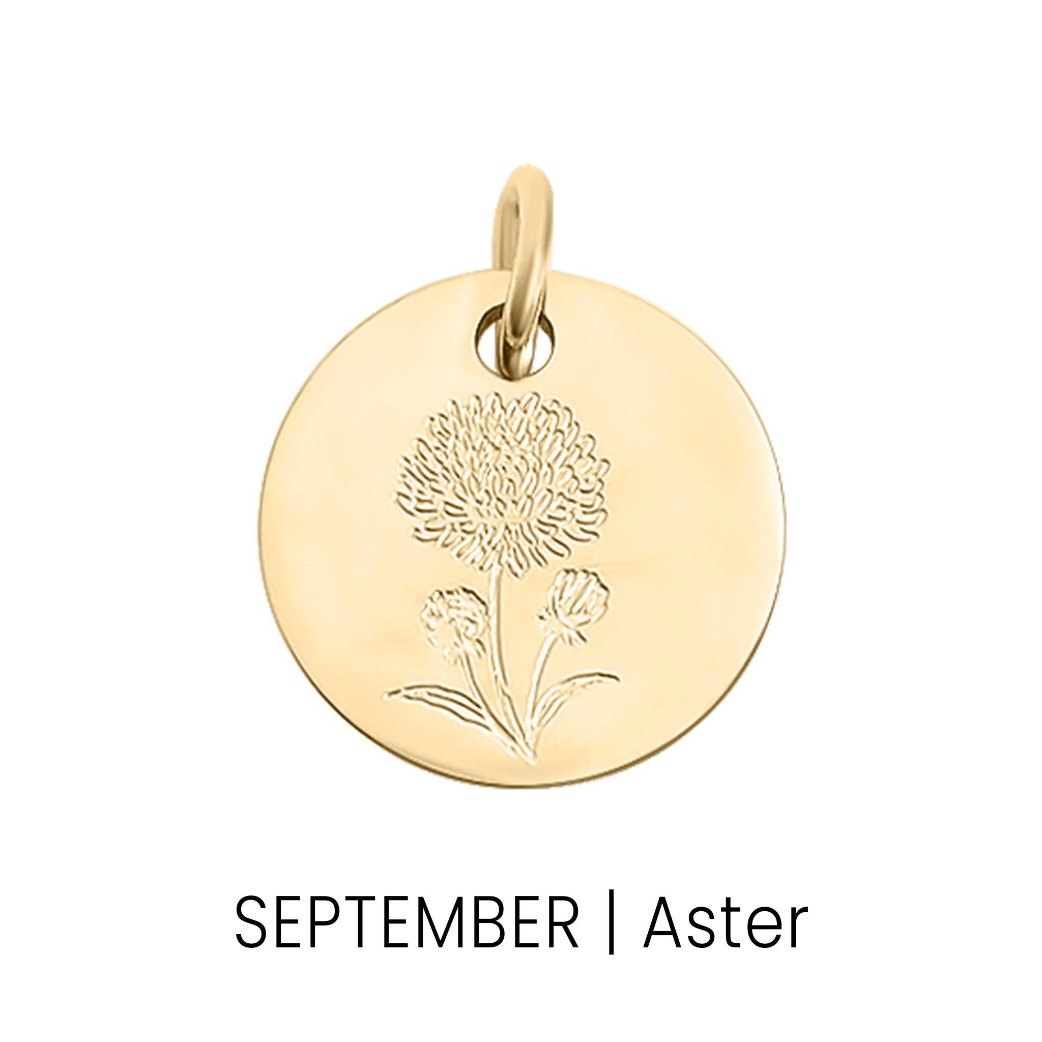 18K Gold PVD Stainless Steel Birth Flower Charm