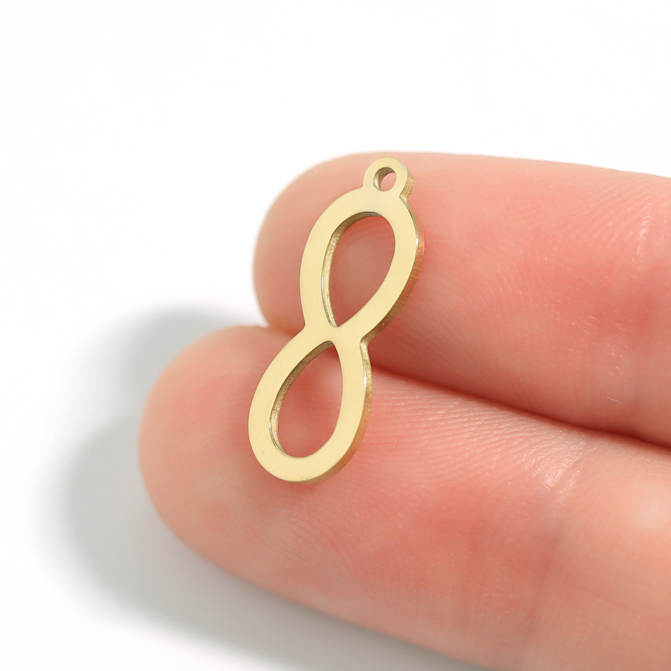 18K Gold PVD Stainless Steel Infinity Charm