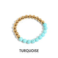 Semi Precious Beaded Stretch Bracelet
