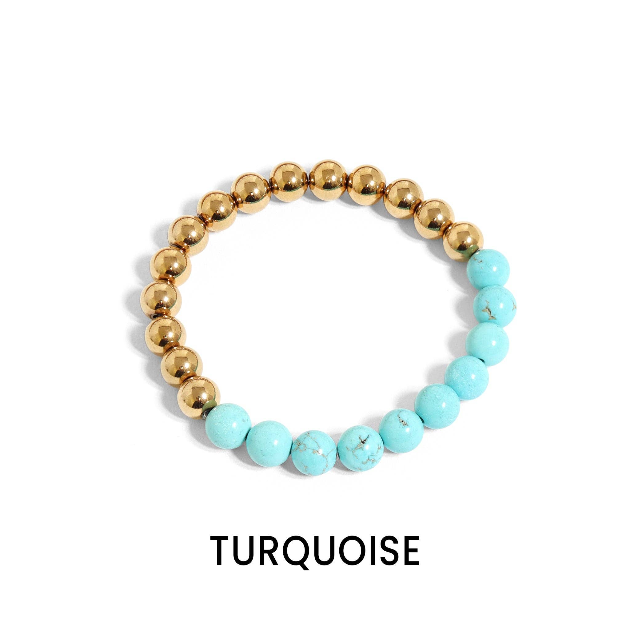 Semi Precious Beaded Stretch Bracelet