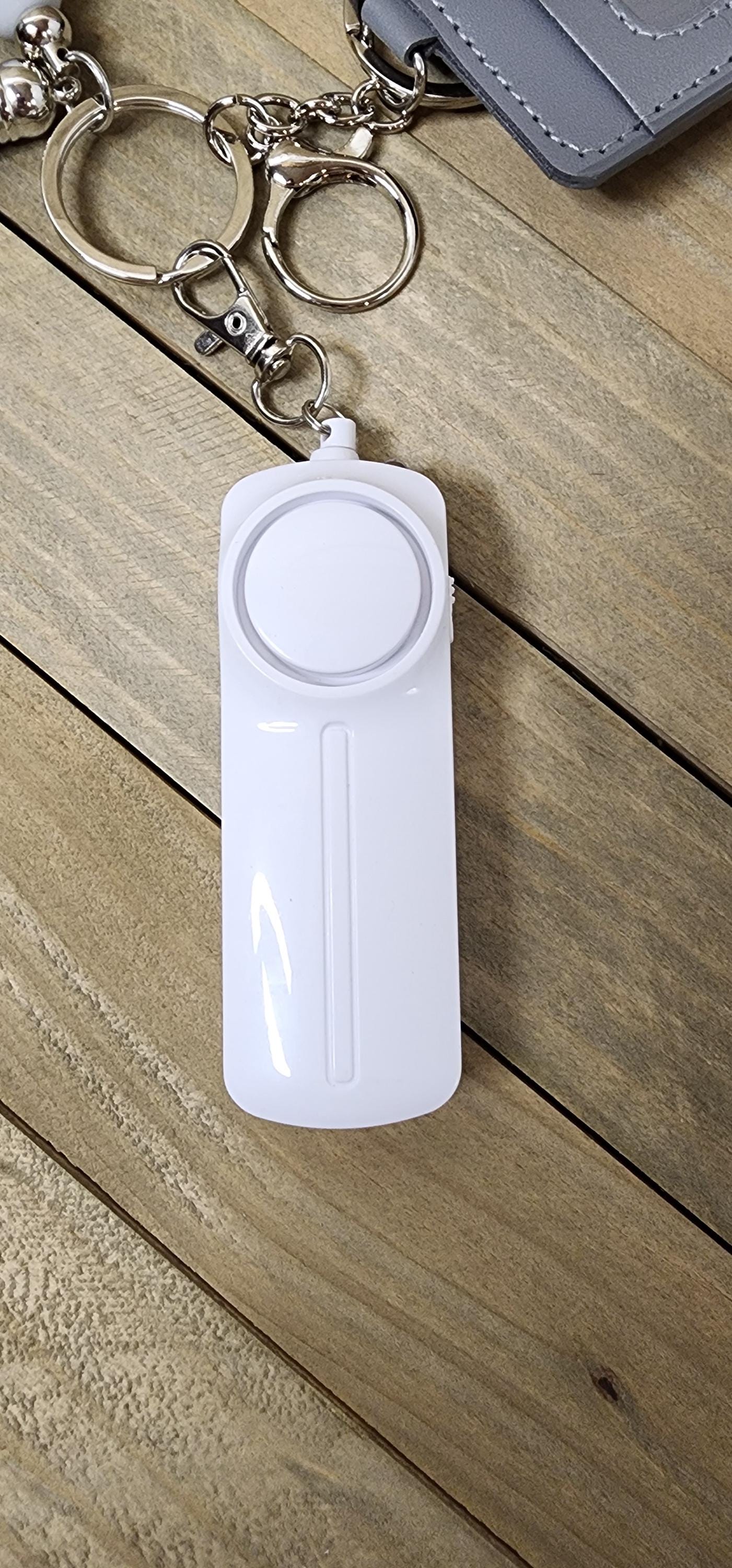 Safety Keychain Set: Personal Alarm, Card Sleeve & Lip Balm Holder