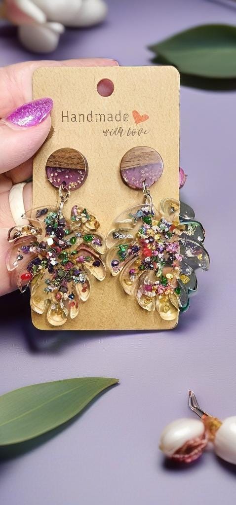 Palm Tree Earrings | Tropical Dangle Jewelry