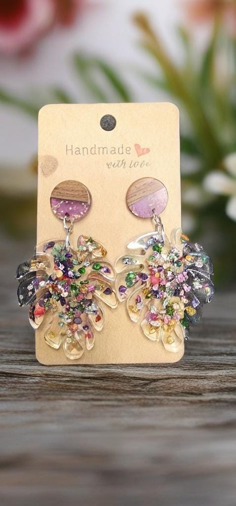 Palm Tree Earrings | Tropical Dangle Jewelry
