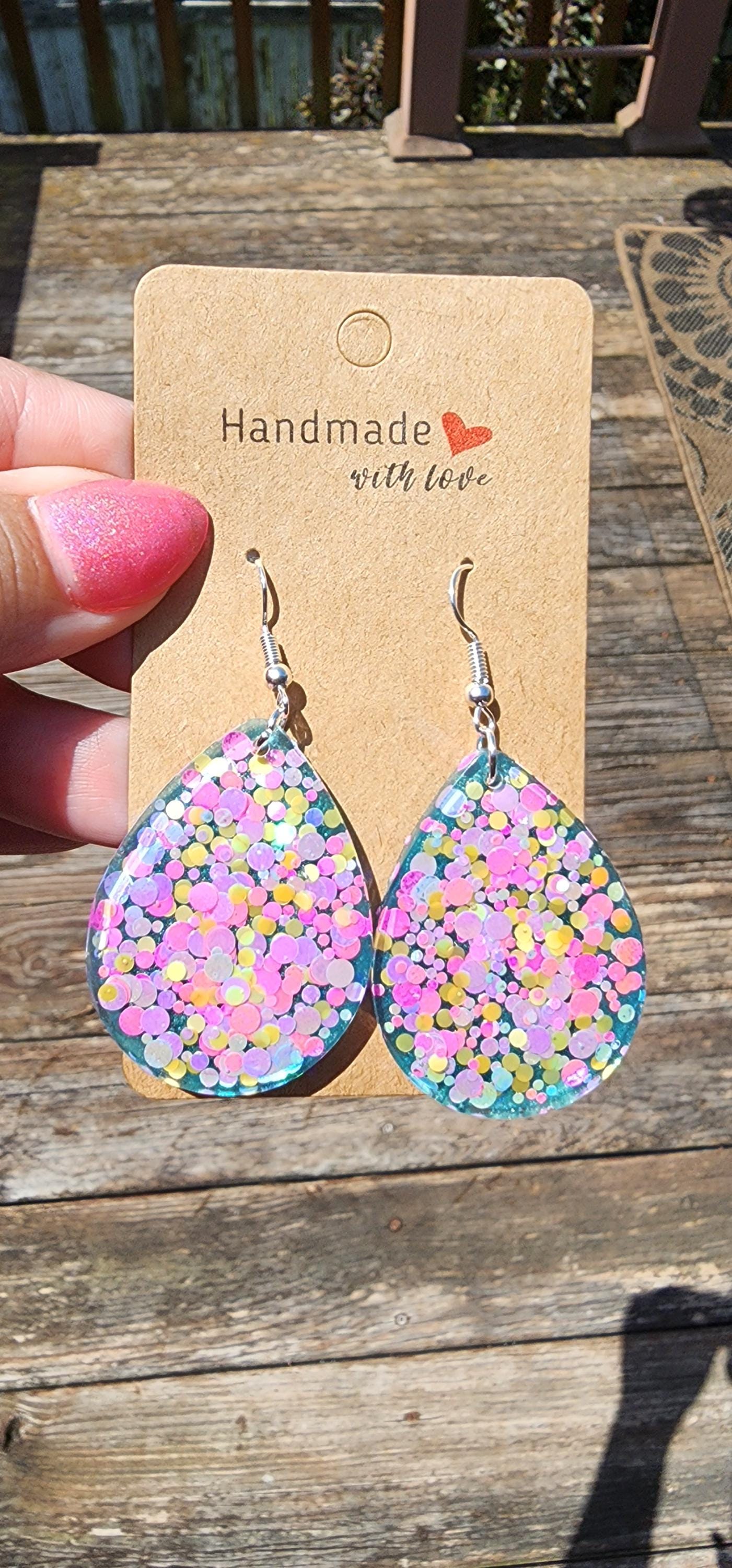 Confetti Teardrop Earrings