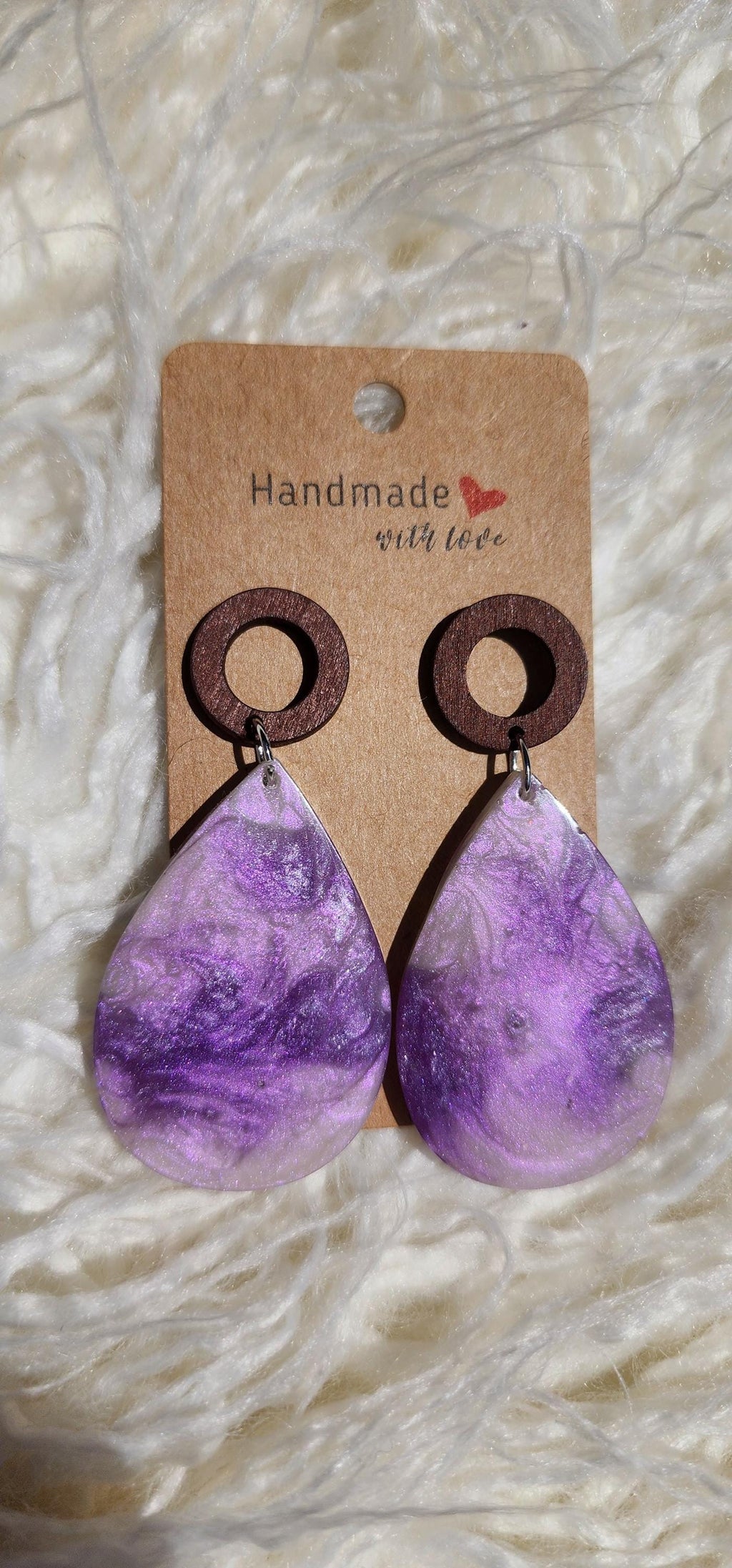 Purple Swirl Earrings
