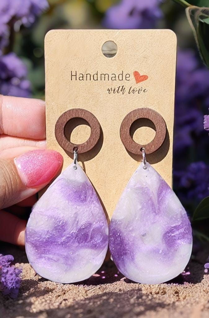 Purple Swirl Earrings