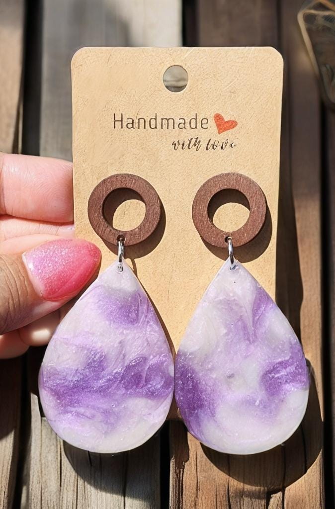 Purple Swirl Earrings