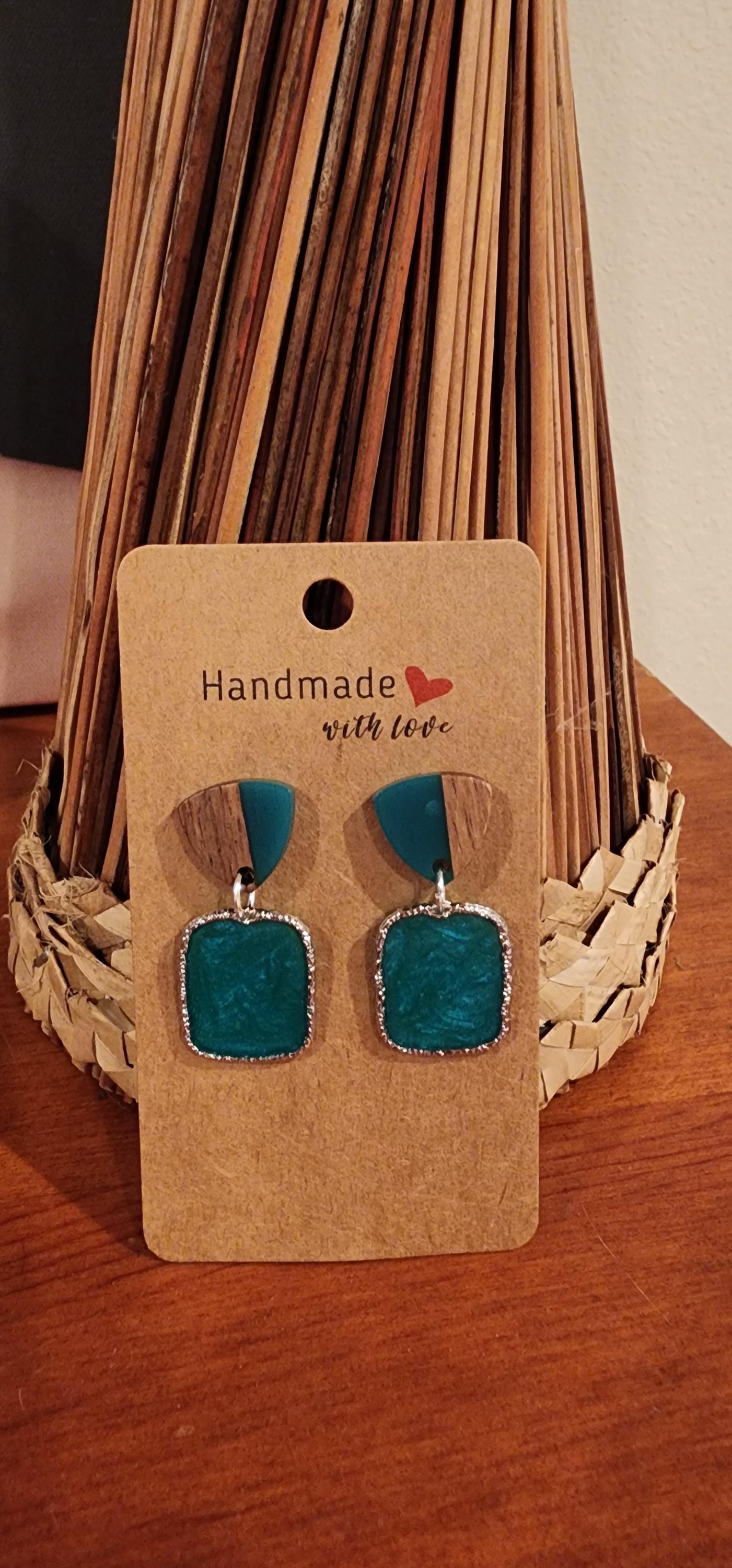 Petite Square Dangle Earrings
