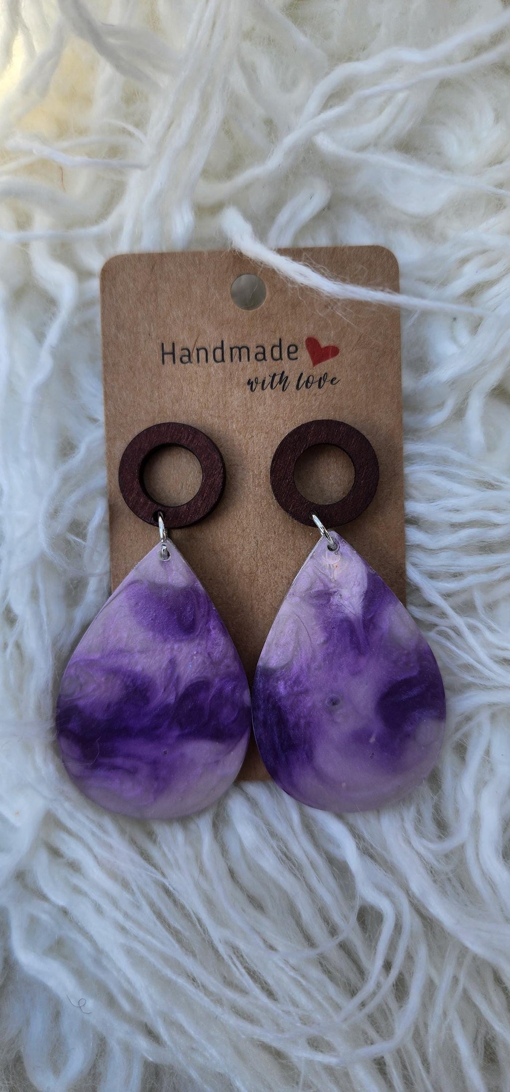 Purple Swirl Earrings