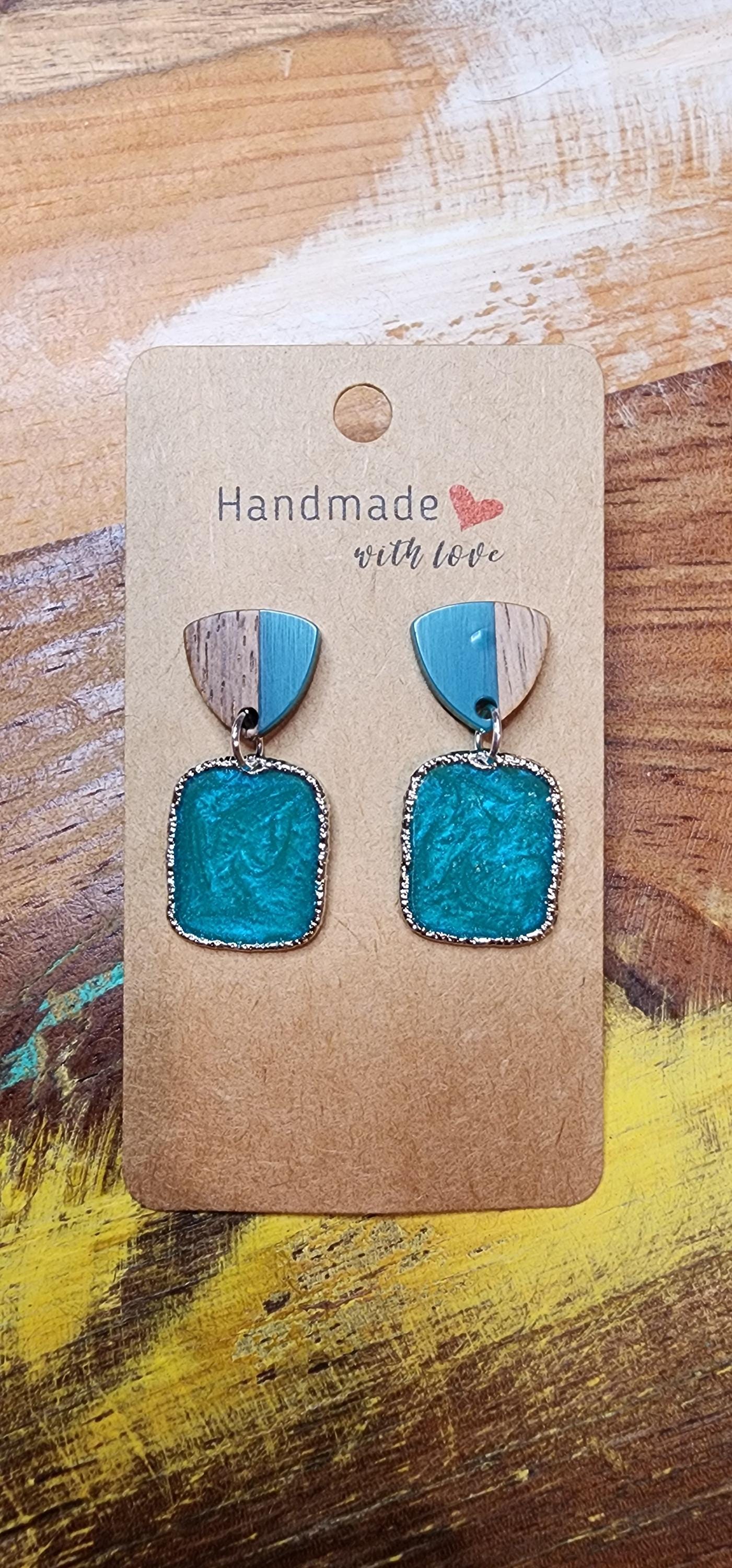 Petite Square Dangle Earrings