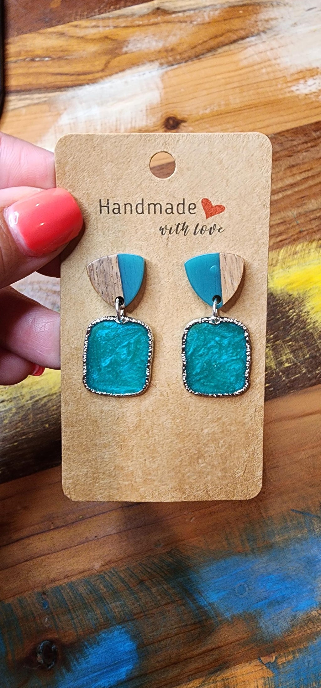 Petite Square Dangle Earrings