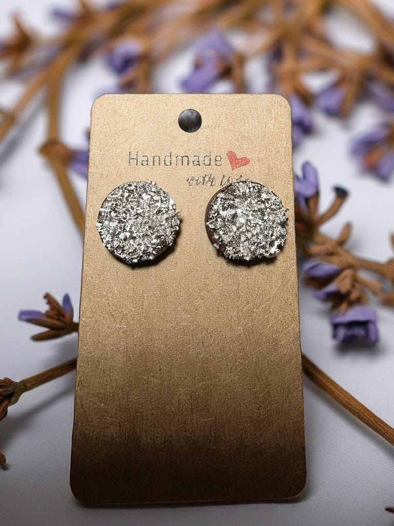 Druzy Crystal Stud Earrings