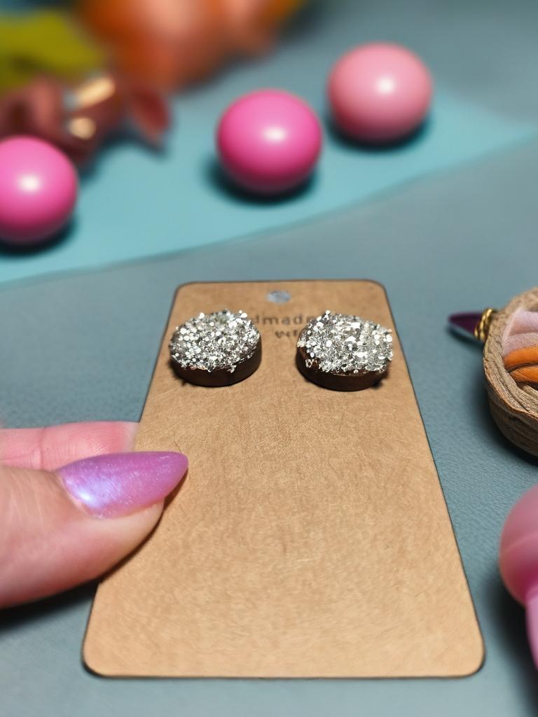 Druzy Crystal Stud Earrings