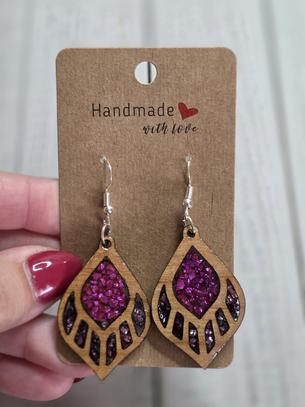Pink Teardrop Earrings