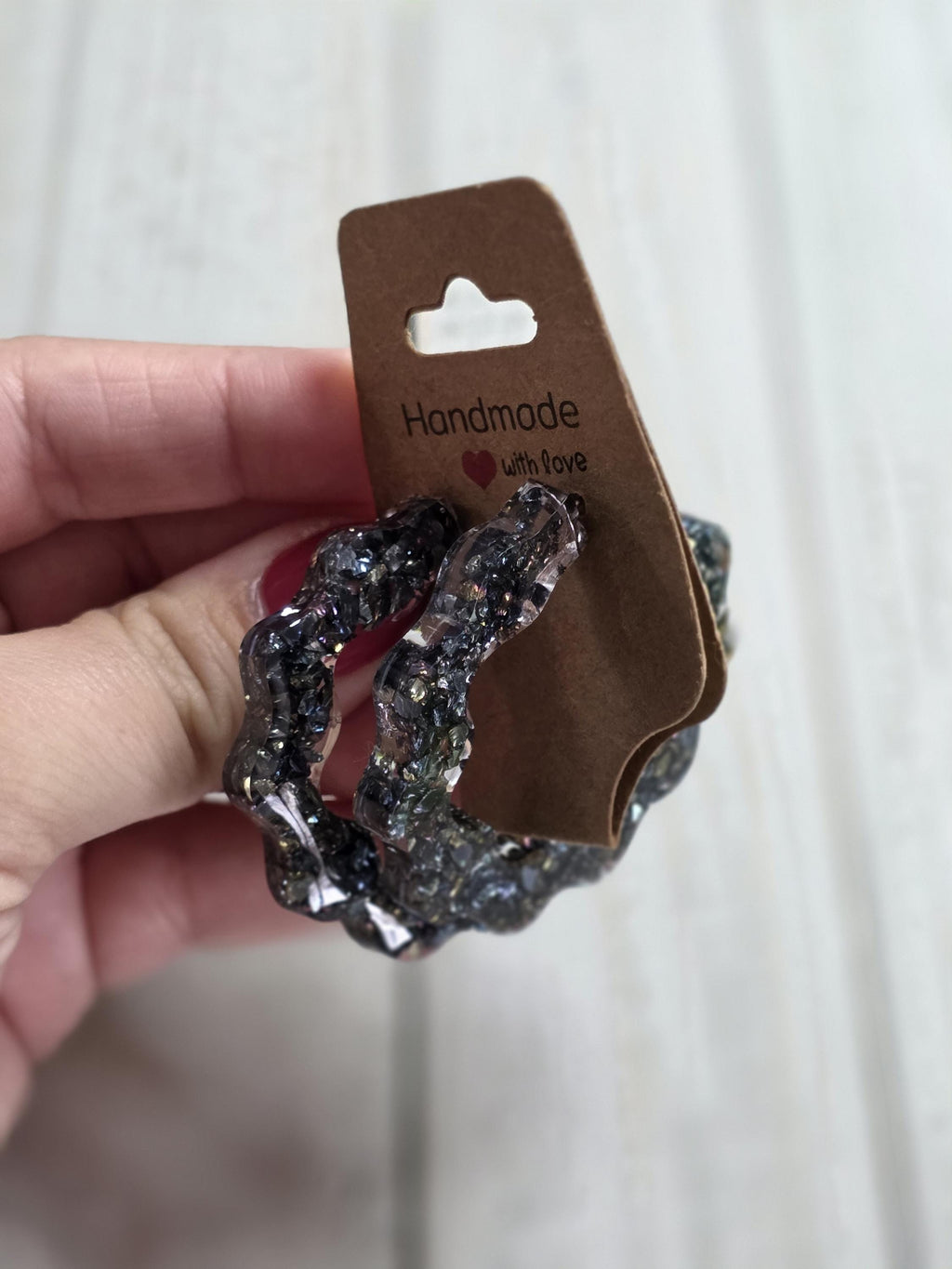 Glitter Hoop Earrings