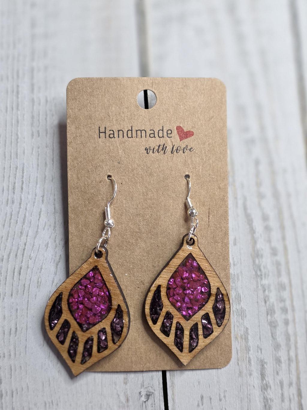 Pink Teardrop Earrings
