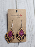 Pink Teardrop Earrings