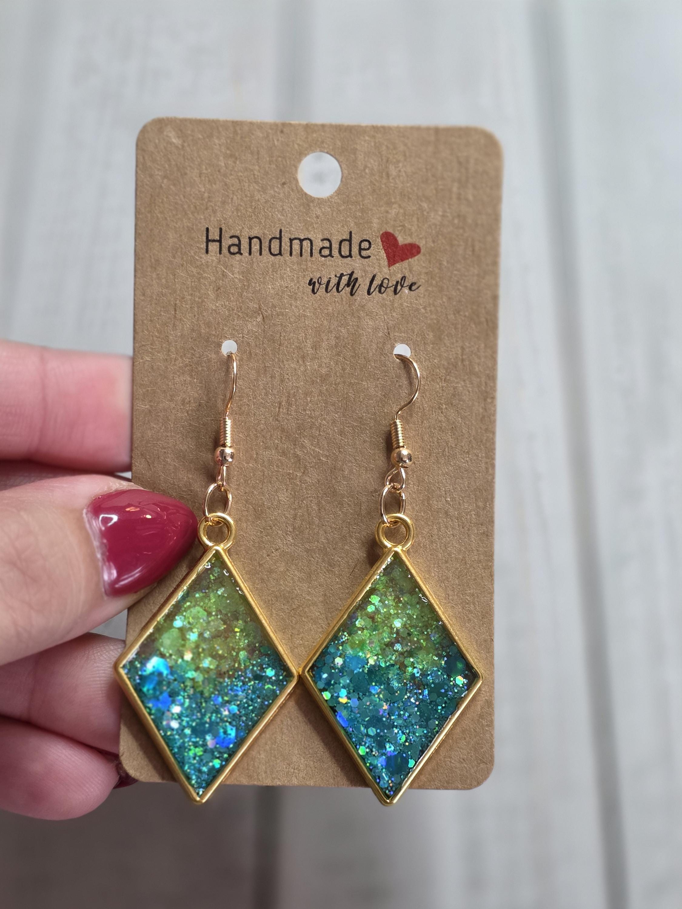 Glitter Diamond Dangle Earrings