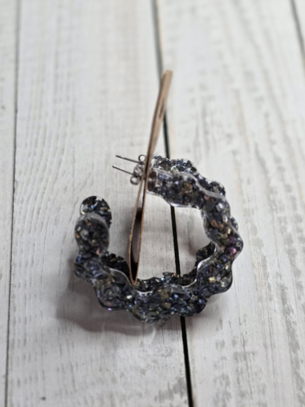 Glitter Hoop Earrings
