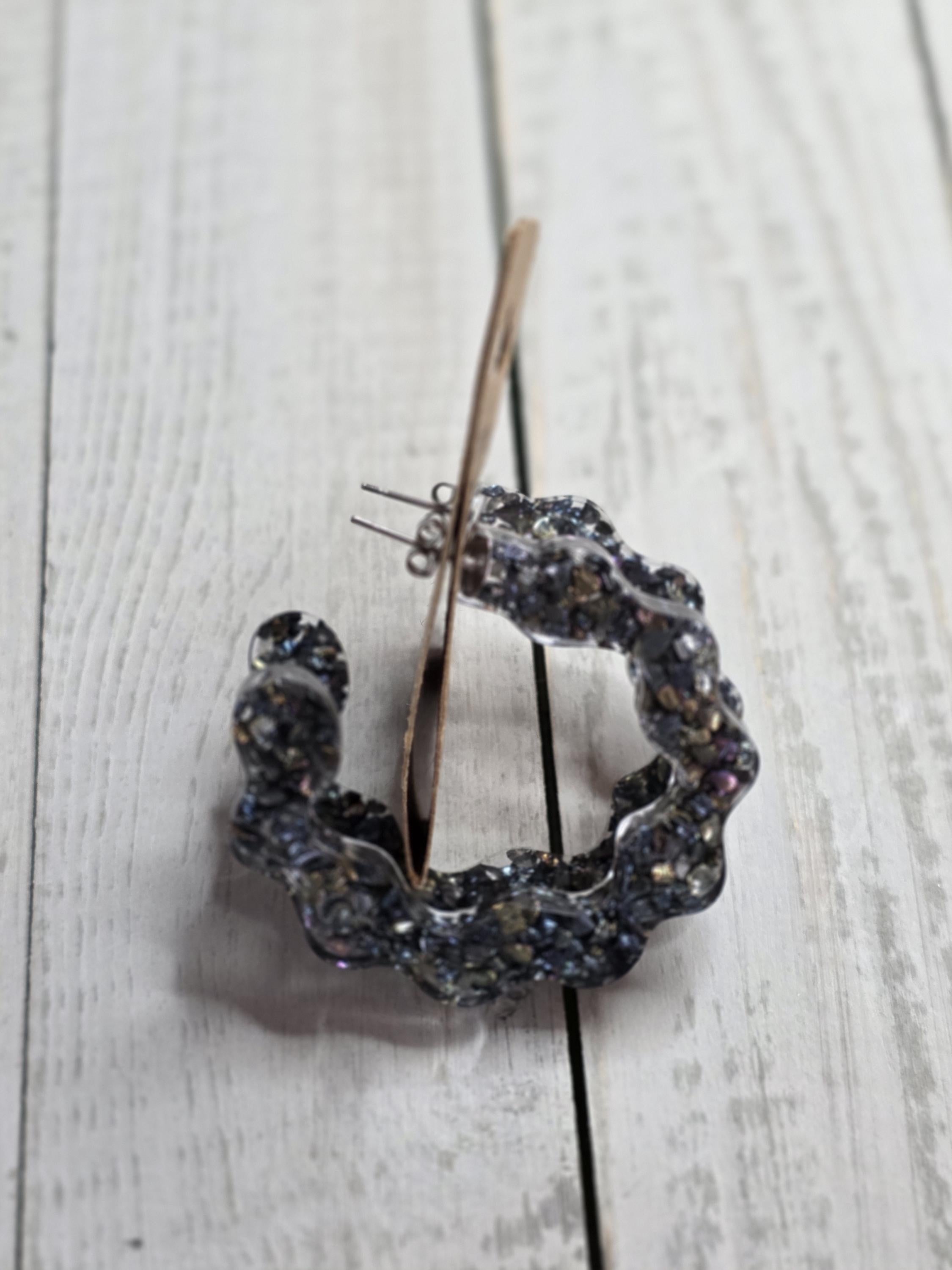 Glitter Hoop Earrings