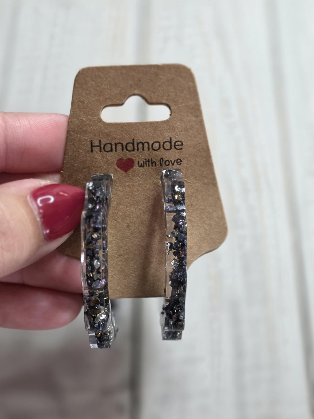 Glitter Hoop Earrings