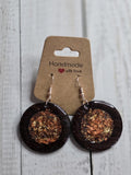 Gold Foil Accent Wooden Earrings