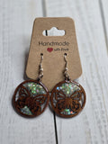Resin Wood Earrings: butterfly earrings, Handmade Dangle Earrings, fashion jewelry, small dangle earrings, women's fashion, insect earrings