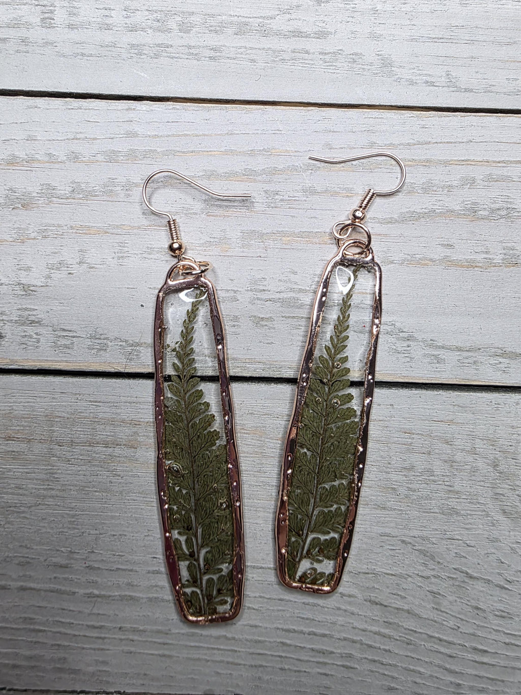 Rose Gold Fern Earrings