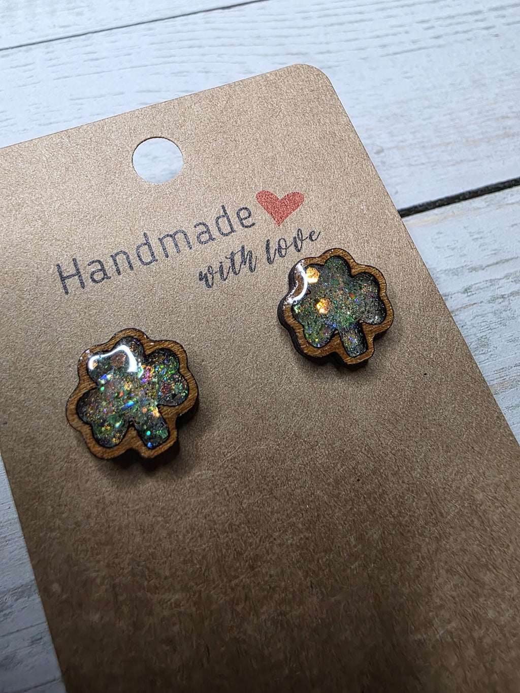 Green Shamrock Earrings
