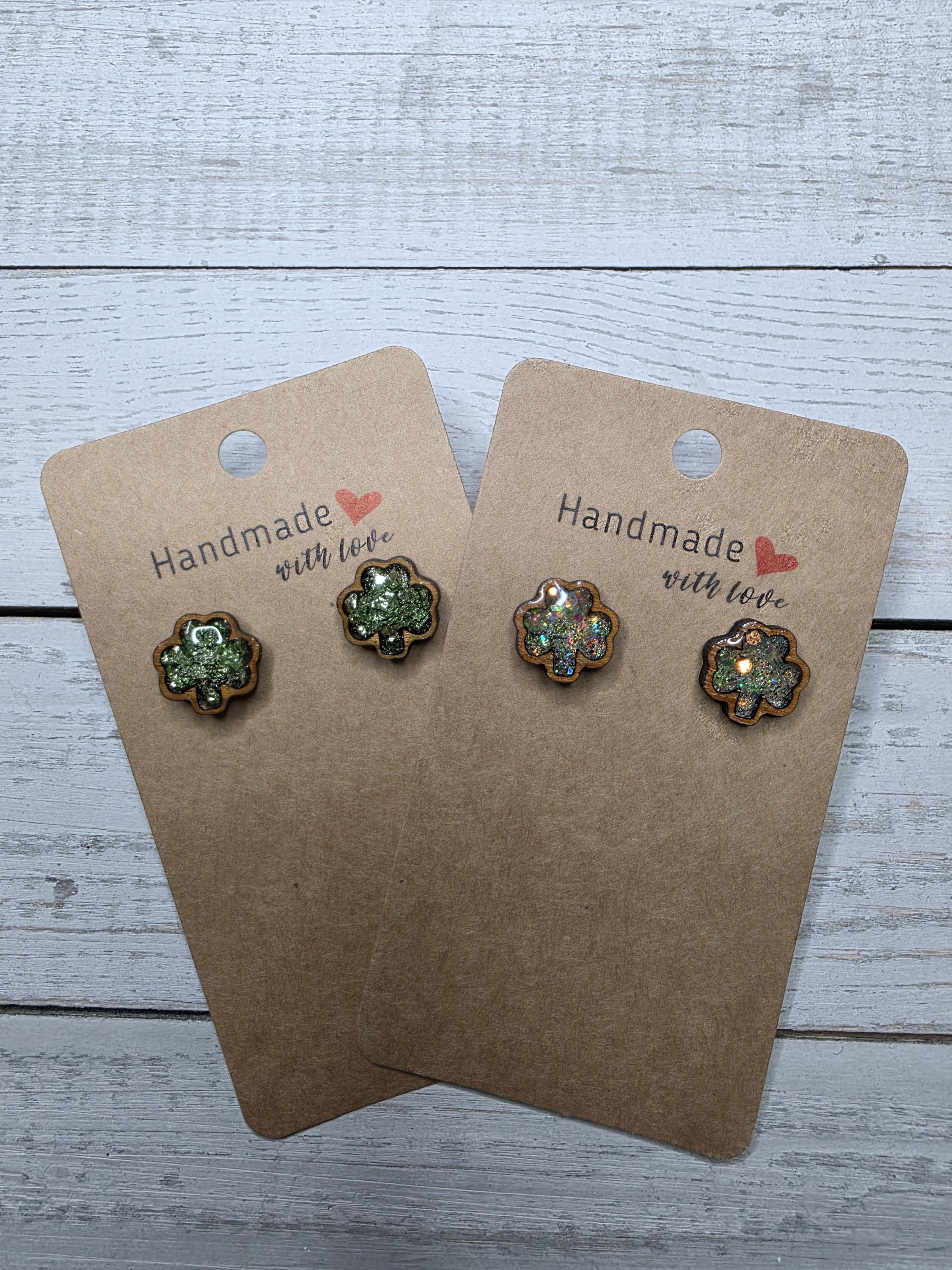 Green Shamrock Earrings