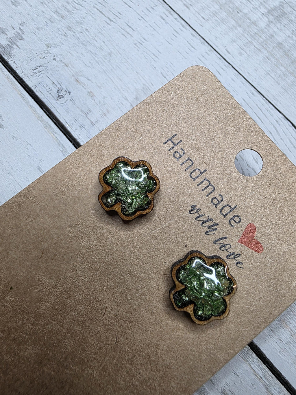 Green Shamrock Earrings
