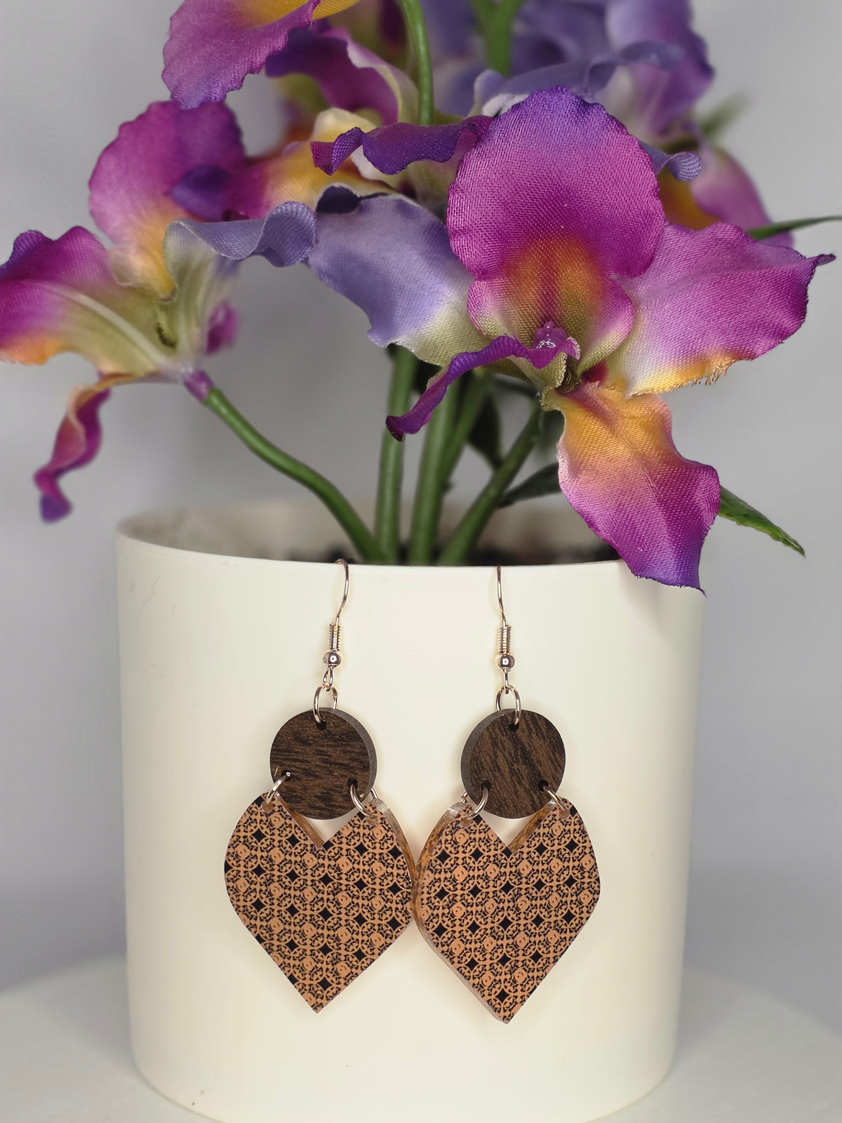 Brown Geometric Boho Earrings