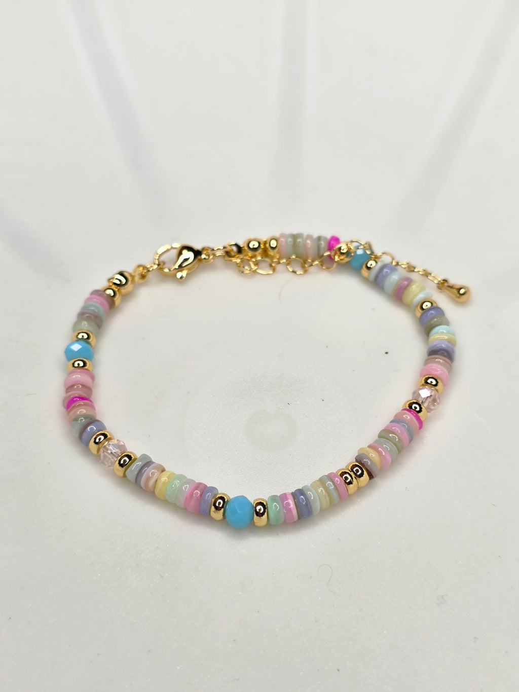 Light Pastel Adjustable Beaded Bracelet