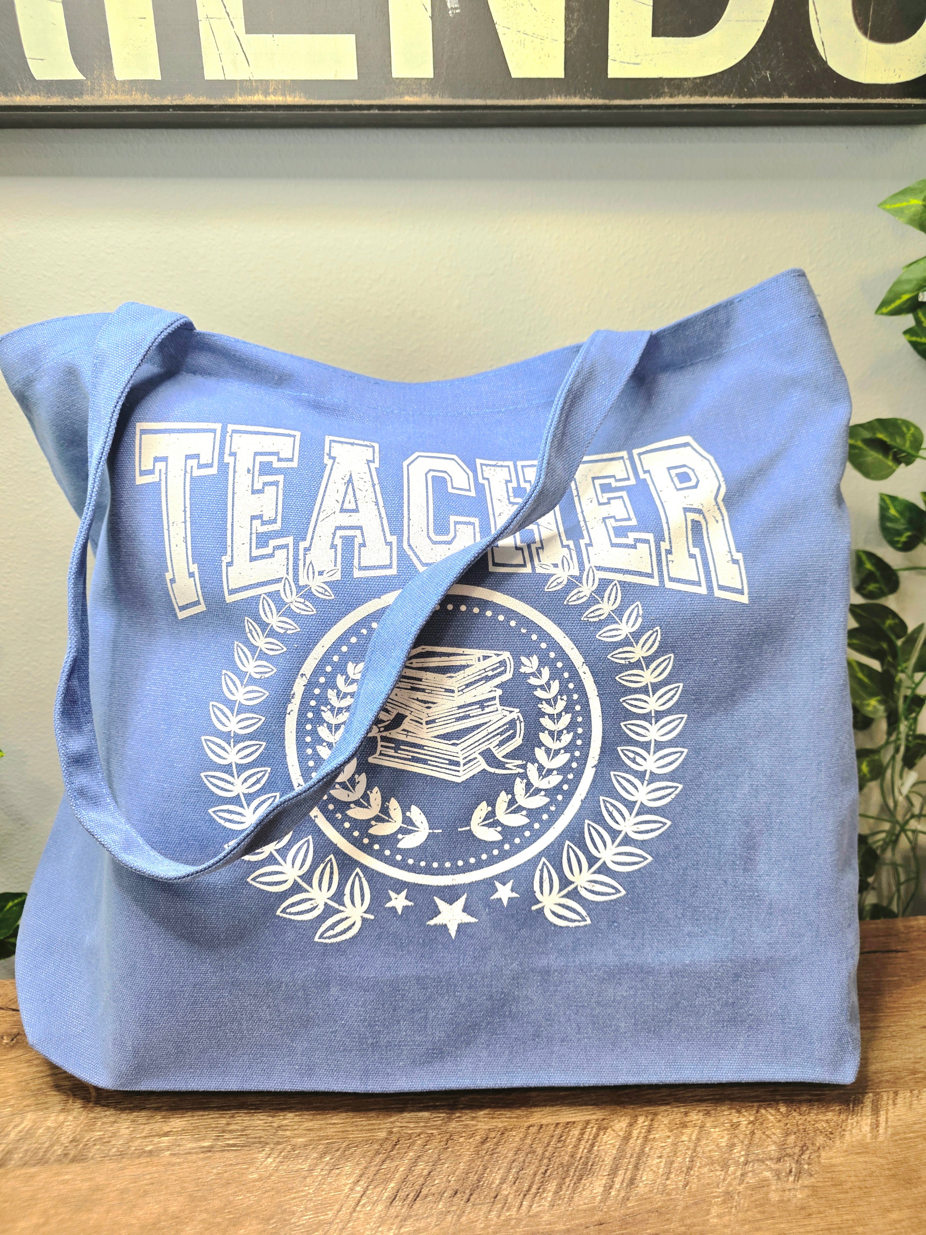 Teacher Collegiate Canvas Tote Bag