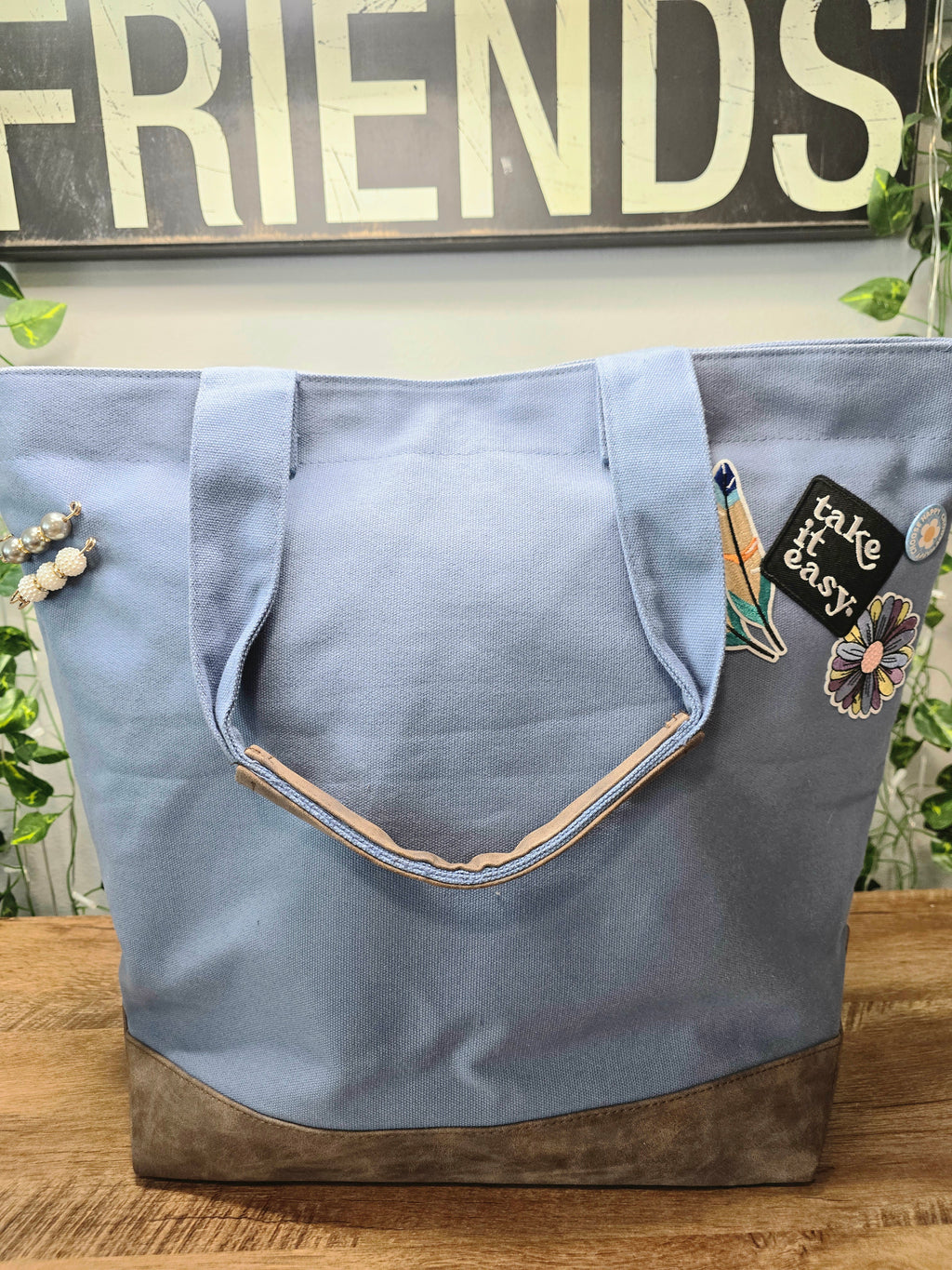 Take It Easy Patch Tote Bag