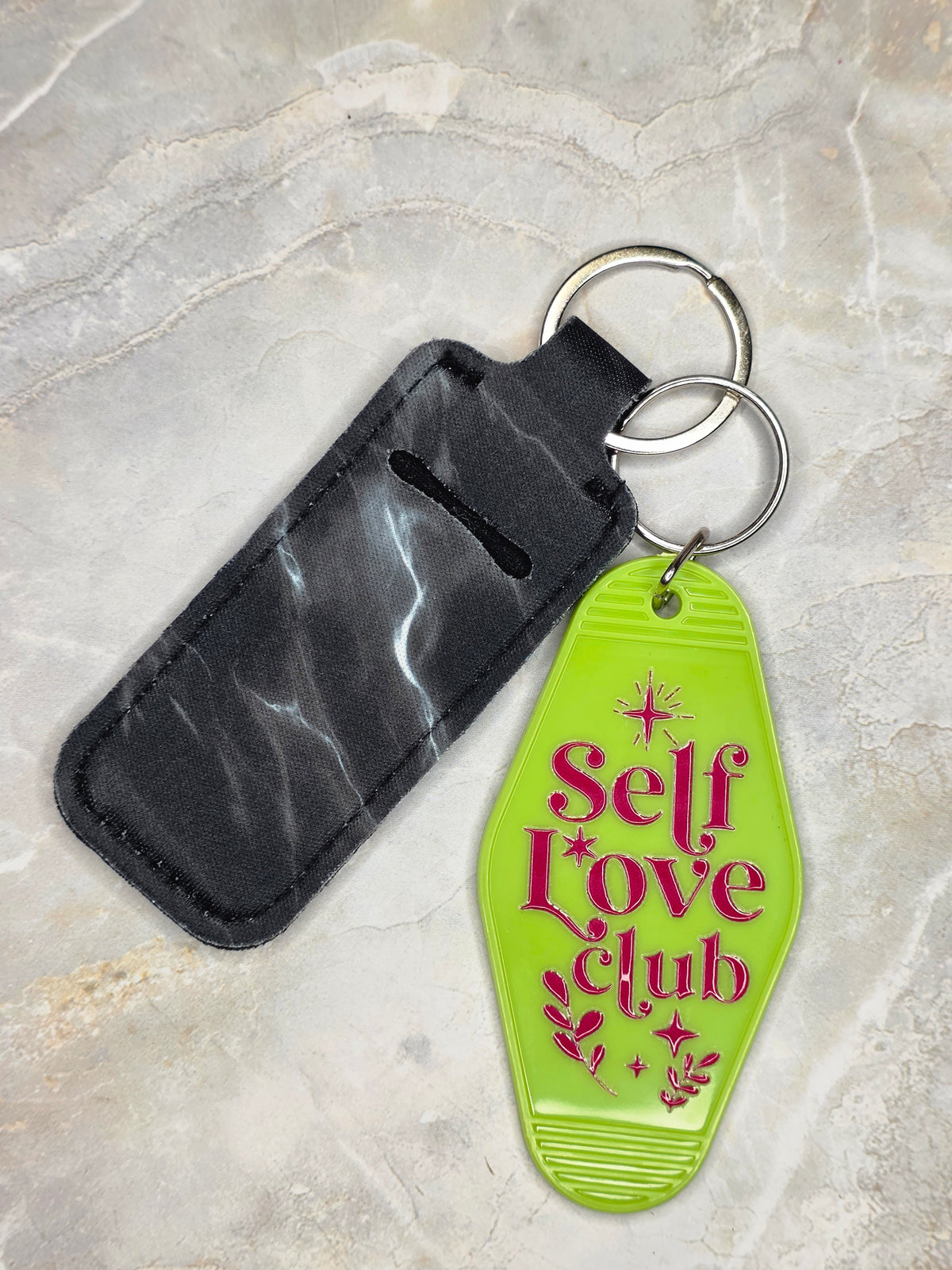 Self Love Club Motel Keychain with Lip Balm Holder