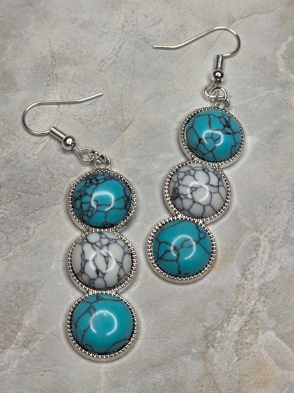 Turquoise Triple Drop Earrings