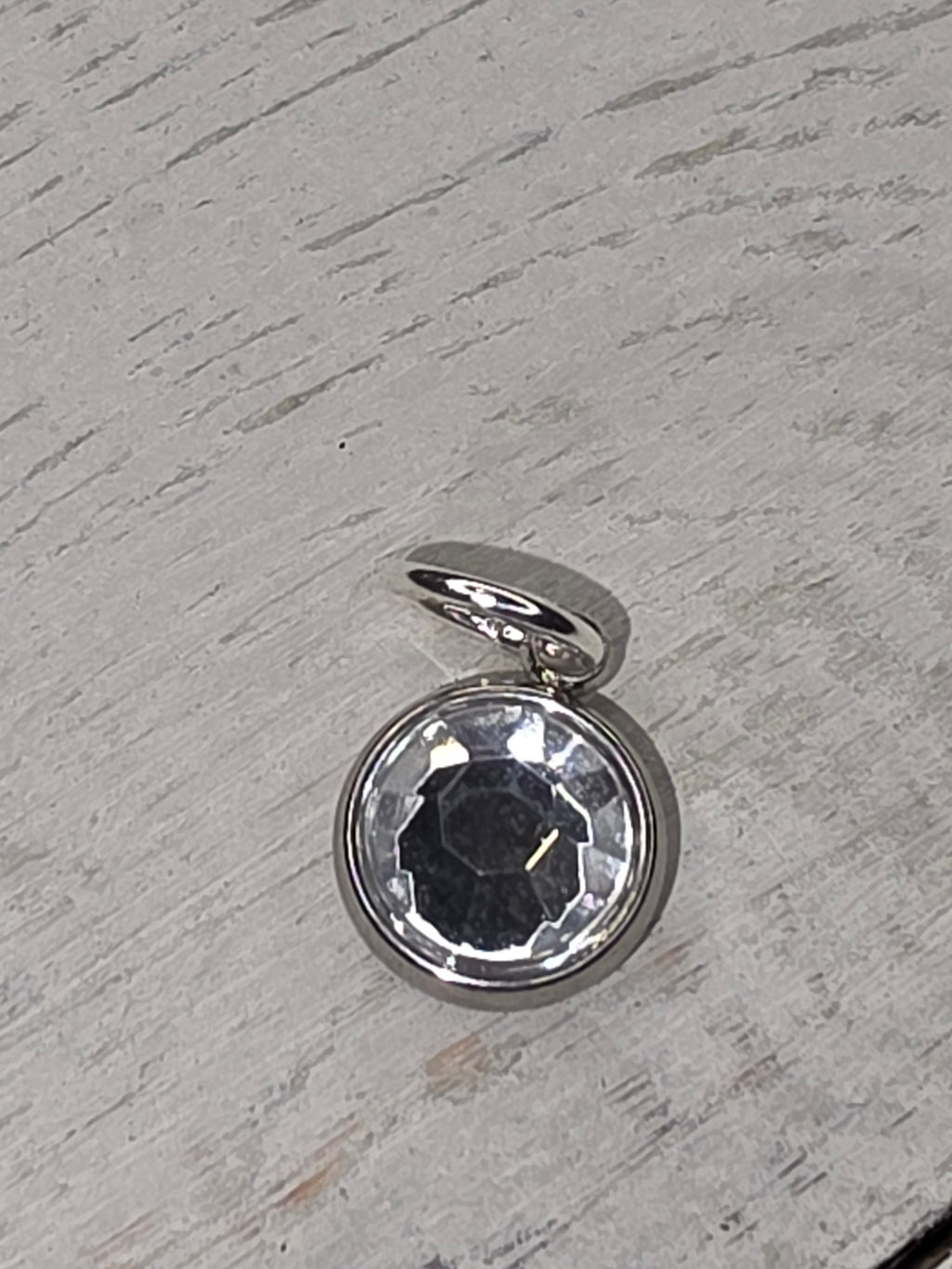 Large Silver Gemstone Charm  | Assorted Colors