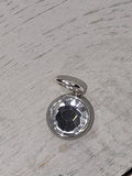 Large Silver Gemstone Charm  | Assorted Colors